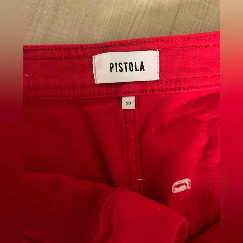 Pistola Penny Crop Wide Leg in Ruby - Size 27 - Picture 4 of 9